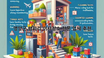 영양군 행화리 이사청소 전문 업체 추천